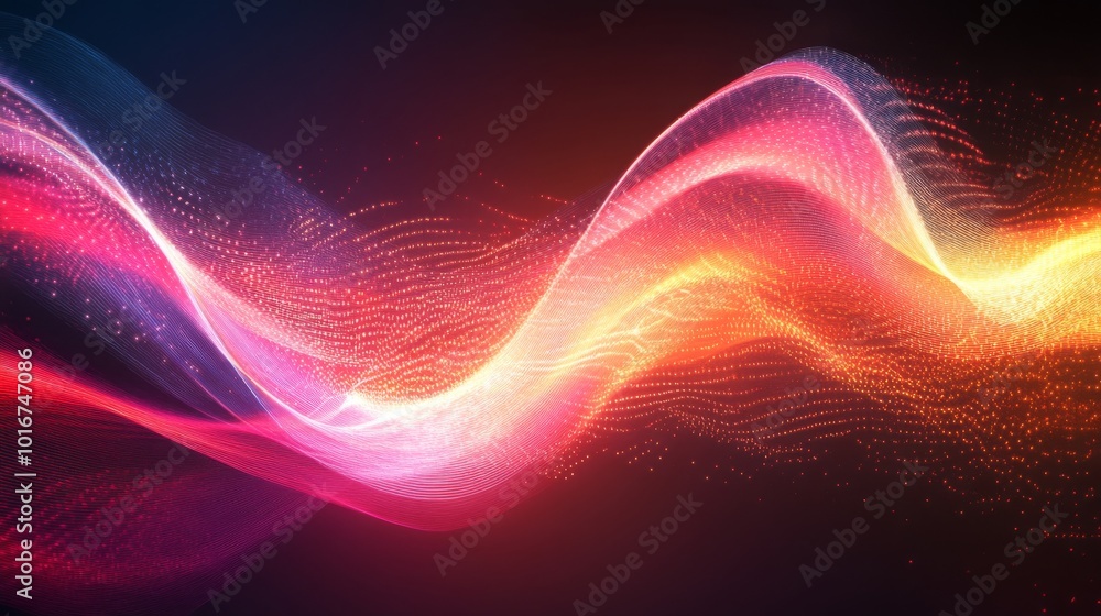 Neon wave glowing brightly like a techno energy pulse, creating a dynamic visual. Neon wave glowing brightly like a techno energy pulse, creating a dynamic visual.
