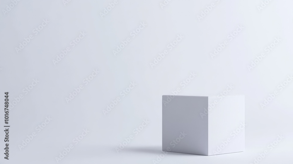 Minimalistic white cube on simple background, representing geometry and modern design. Perfect for abstract or concept themes. Minimalistic white cube on simple background, representing geometry and modern design. Perfect for abstract or concept themes.