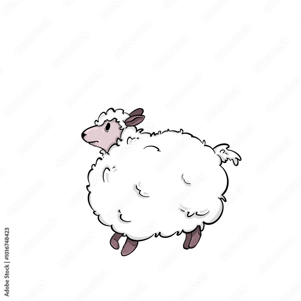 Obraz premium digital drawing of a sheep
