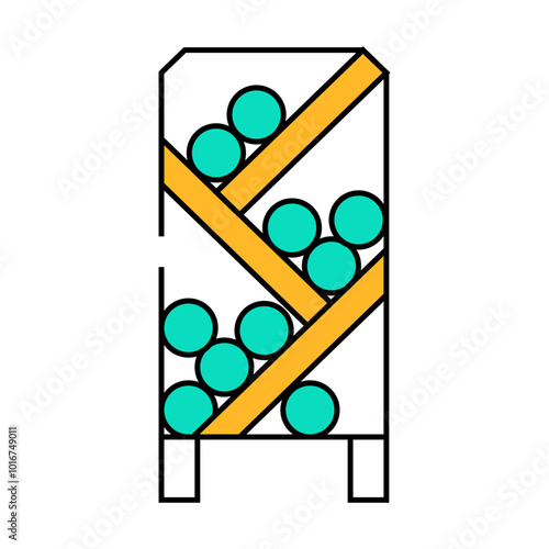 rack wine line icon vector. rack wine sign. isolated symbol illustration