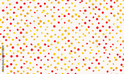 Colorful dotted pattern featuring round spots in a repeating layout. Ideal for creating abstract backgrounds, seamless textiles, and geometric wallpapers.