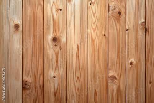 Soothing Wood Grain Texture Closeup with Vertical Planks for Interior Design Projects - Serene Natural Wooden Background with Warm Brown Tones and Knot Details