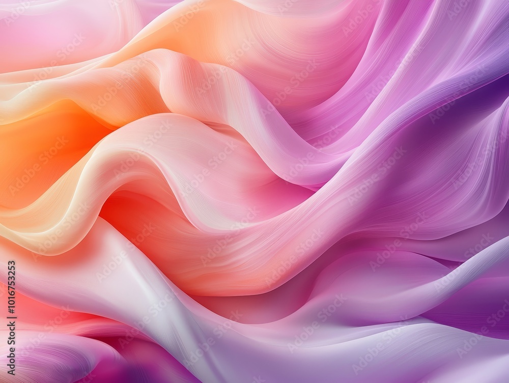 Obraz premium Symmetrical Harmony Abstract Color Gradients in Tranquil Flow - Digital Artwork for Design Projects