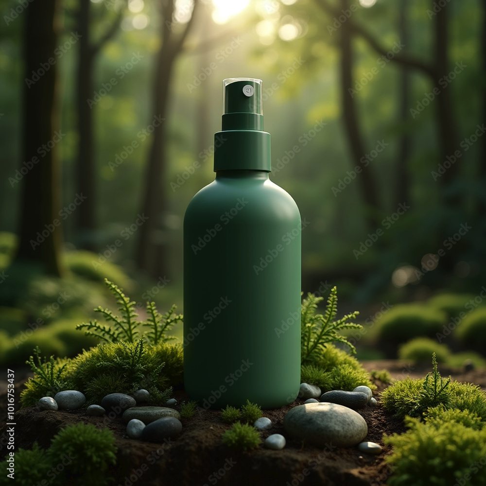 Perfume bottle on dark water background, closeup, Generative AI Perfume bottle on dark water background, closeup, Generative AI