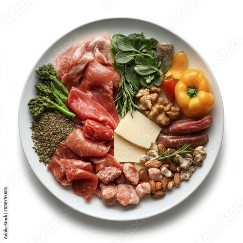 Ketogenic diet food ingredients creating a healthy meal plan