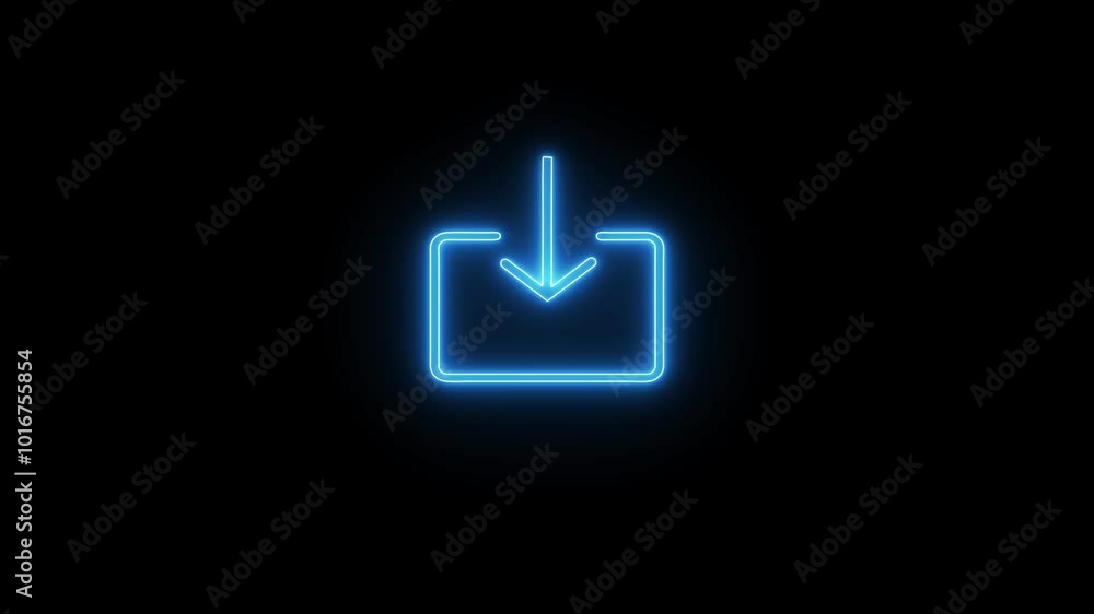 Neon Location Icon Animation. Neon Location Icon Animation.