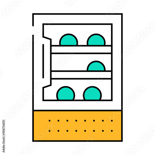 wine refrigerator line icon vector. wine refrigerator sign. isolated symbol illustration