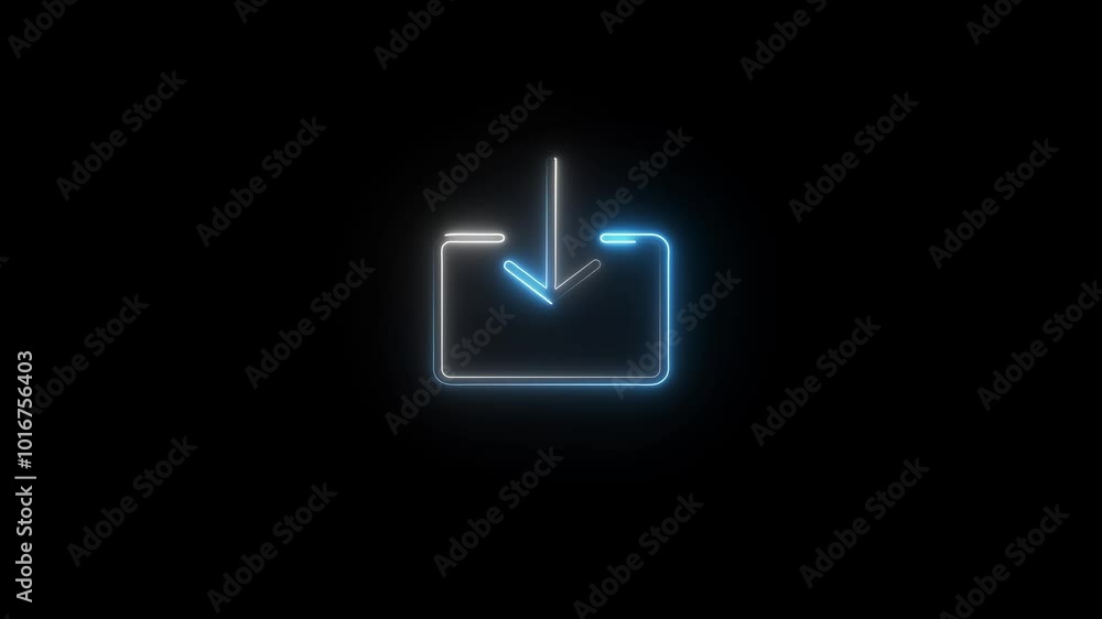 Neon Location Icon Animation. Neon Location Icon Animation.