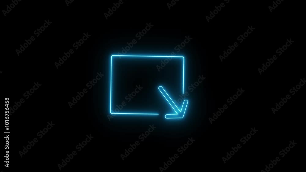 Neon Exit Icon Animation. Neon Exit Icon Animation.