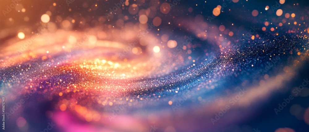 A swirl of glittery colors in the sky A swirl of glittery colors in the sky