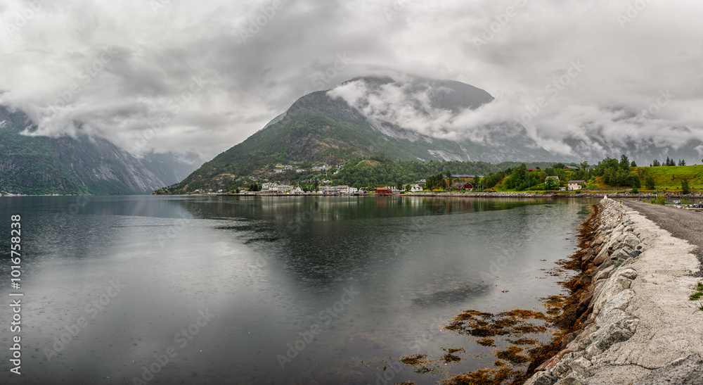 Eidfjord is the administrative centre of Eidfjord Municipality in Hordaland County, Norway. It is located on the coast of the Eidfjorden. Eidfjord is the administrative centre of Eidfjord Municipality in Hordaland County, Norway. It is located on the coast of the Eidfjorden.