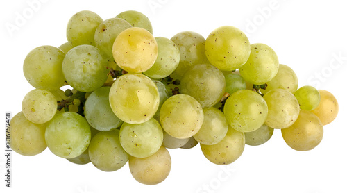 Bunch of white grapes cut out