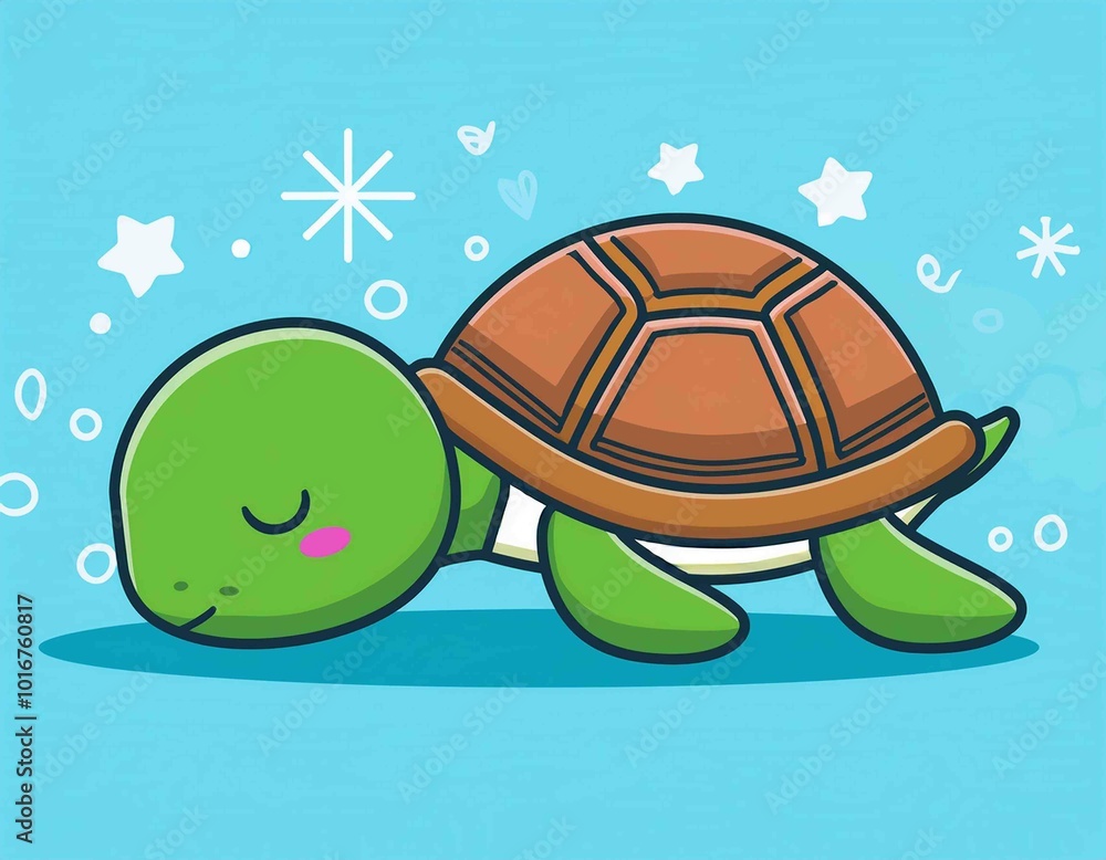 Cute Turtle Sleeping Cartoon Vector Cute Turtle Sleeping Cartoon Vector