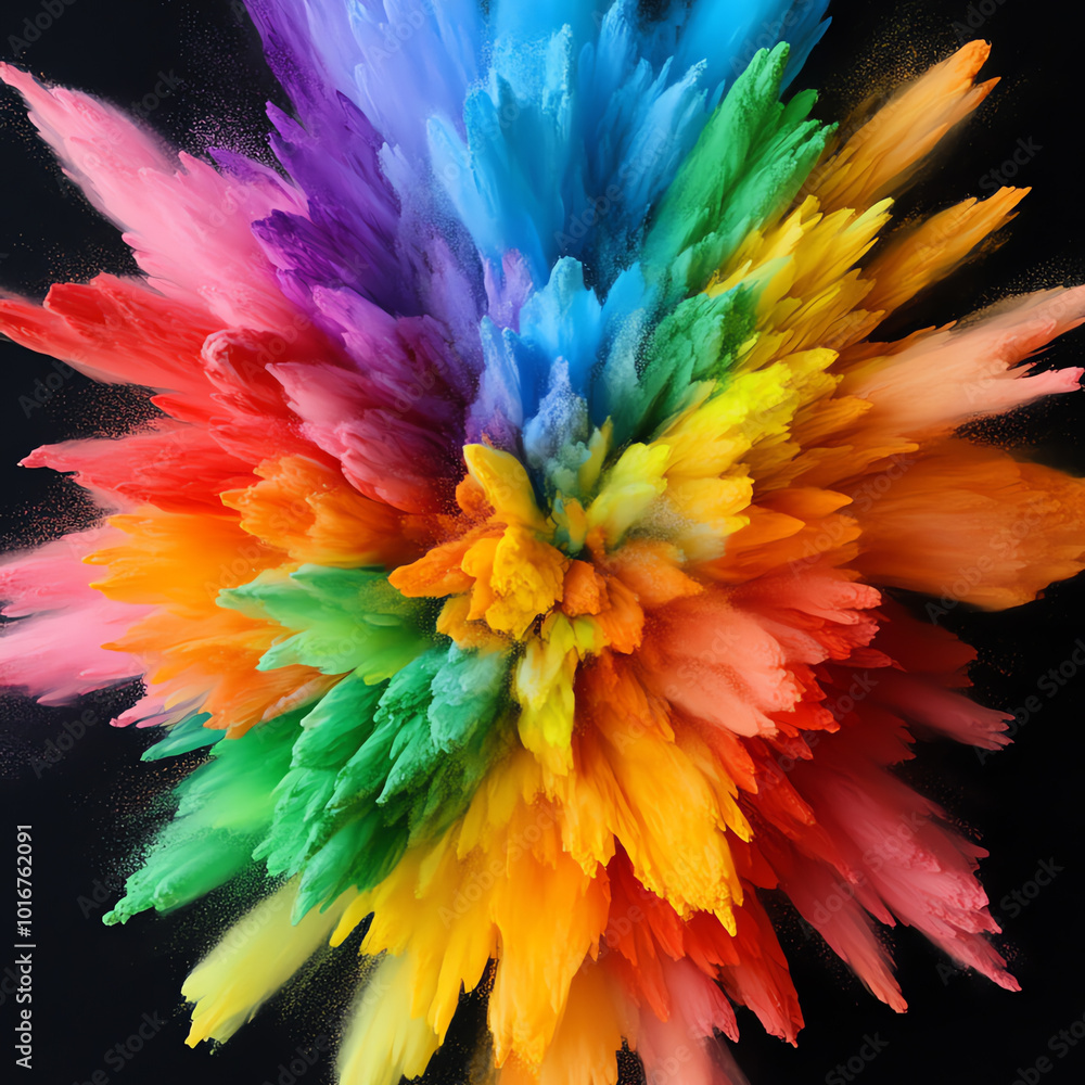 colorful explosion, AI generated colorful explosion, AI generated