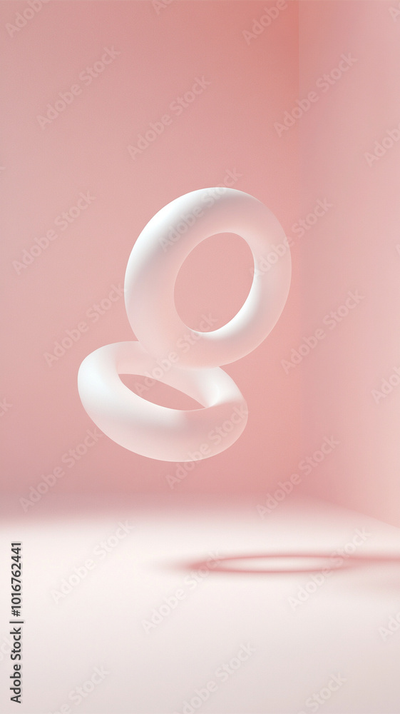 Floating 3D rings in clean minimal scene create serene and modern atmosphere, emphasizing simplicity and elegance. Vertical 4K smartphone wallpaper Floating 3D rings in clean minimal scene create serene and modern atmosphere, emphasizing simplicity and elegance. Vertical 4K smartphone wallpaper