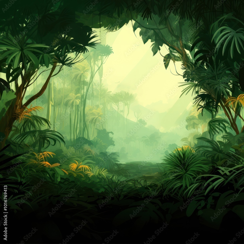 Naklejka premium Forest vegetation outdoors nature.