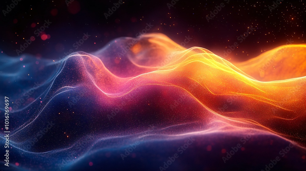 Vibrant Data Flow Visualization with Colorful Nodes Vibrant Data Flow Visualization with Colorful Nodes
