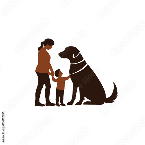dog lovers logo Dog Training Logo dog care Premium Vector Lucky Family Dog Animal Lover