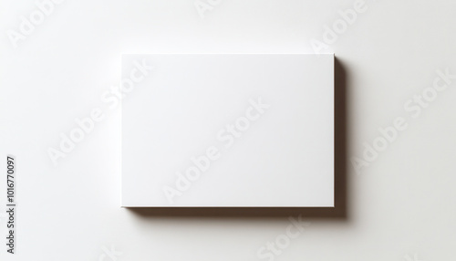 Minimalist rectangular canvas on white background, perfect for art.