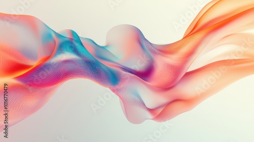 Wallpaper Mural Abstract Swirling Form with Gradient Colors Torontodigital.ca
