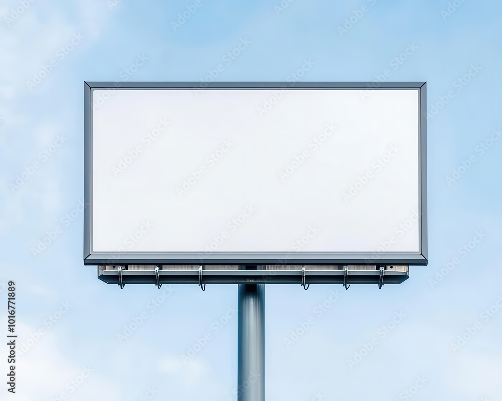 Fototapeta premium Blank billboard with clear sky background, perfect for advertising.
