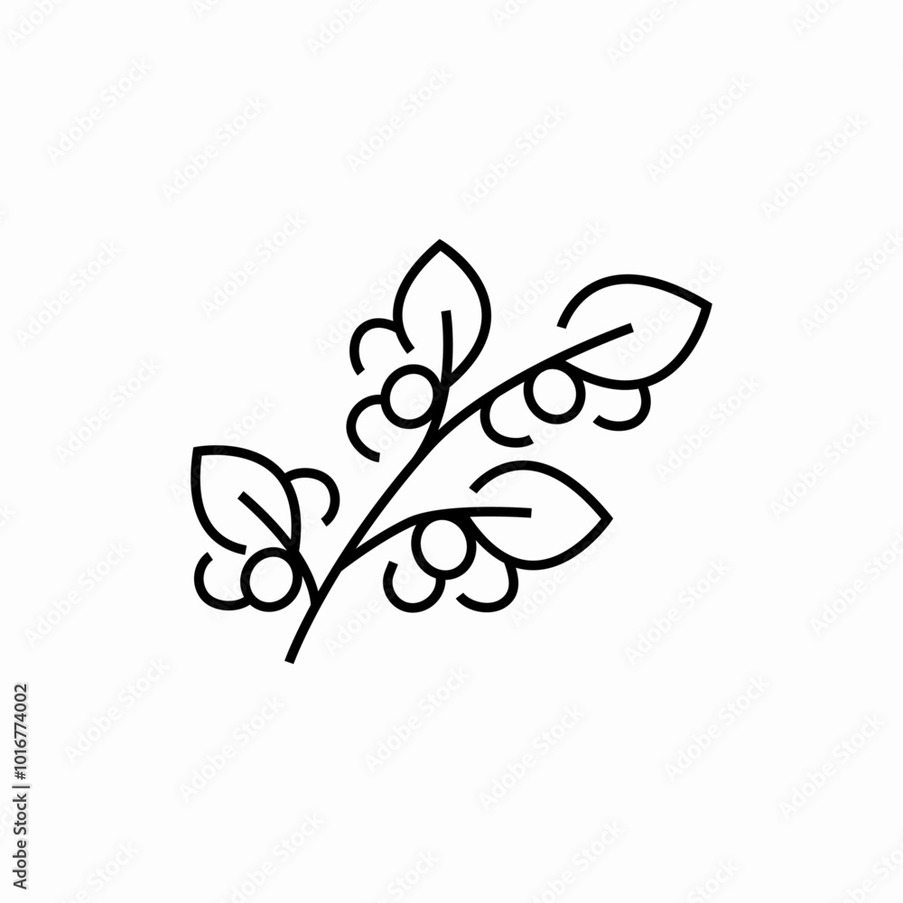 branch with bud icon sign vector branch with bud icon sign vector