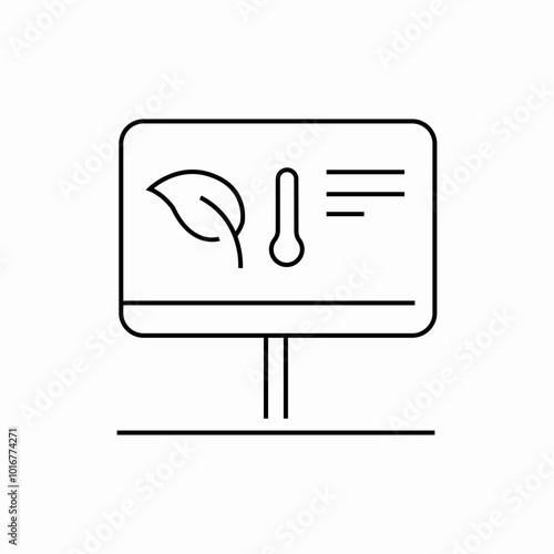 condition humid monitor icon sign vector