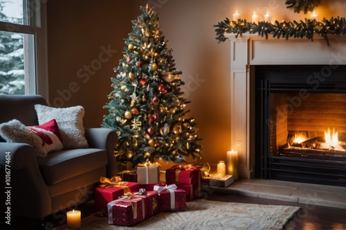 merry christmas decoration background