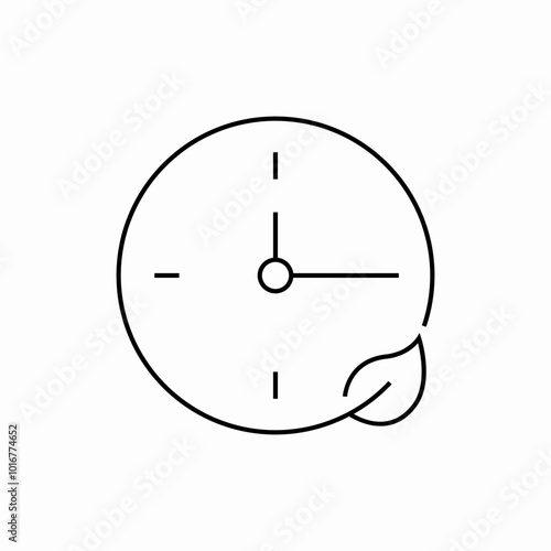 eco time icon sign vector