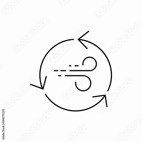 rcycle wind icon sign vector
