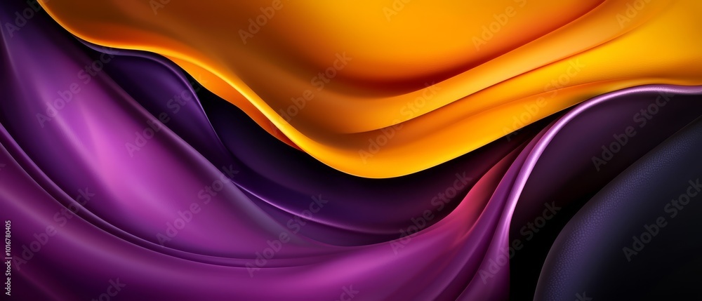 A detailed view of a cell phone featuring a purple and yellow back case design A detailed view of a cell phone featuring a purple and yellow back case design