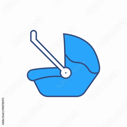 baby pushchair icon sign vector