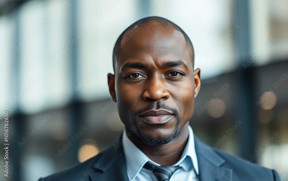 Focused and determined business leader portrait Focused and determined business leader portrait