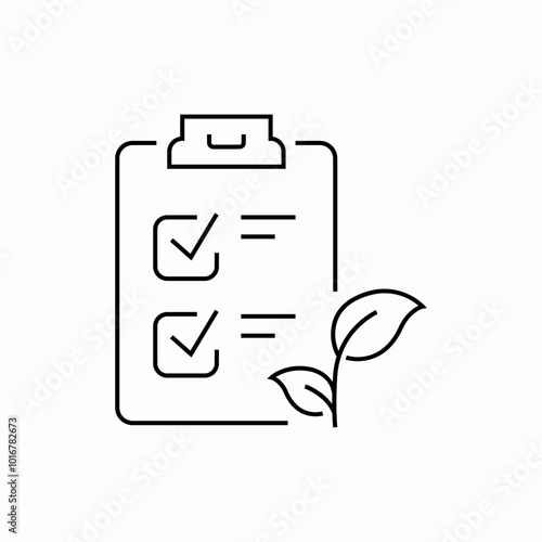 check list eco icon sign vector