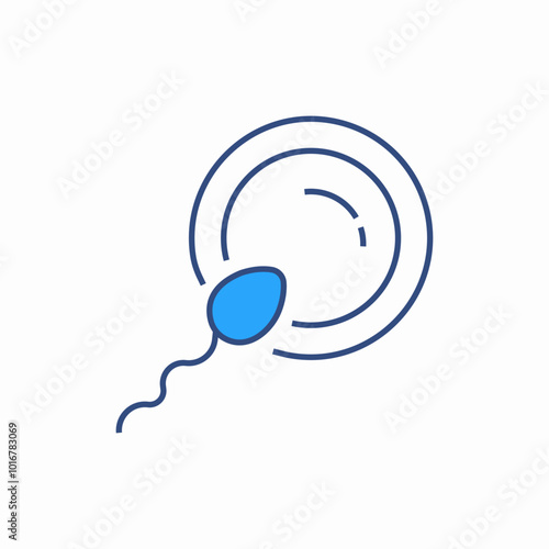 ovulation process icon sign vector