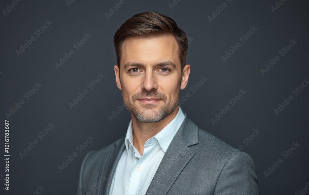 Focused and determined business leader portrait Focused and determined business leader portrait
