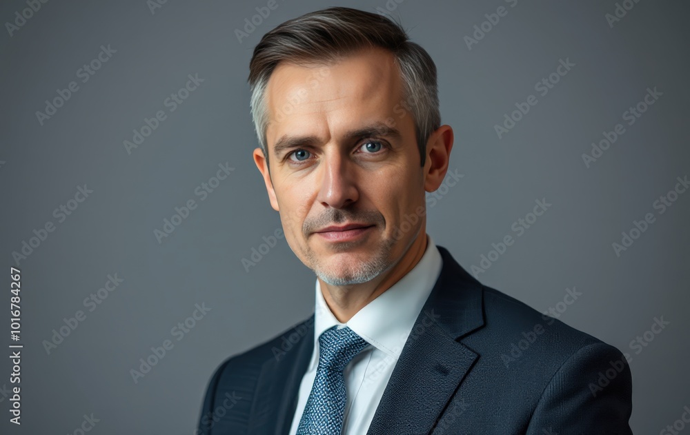 Focused and determined business leader portrait Focused and determined business leader portrait