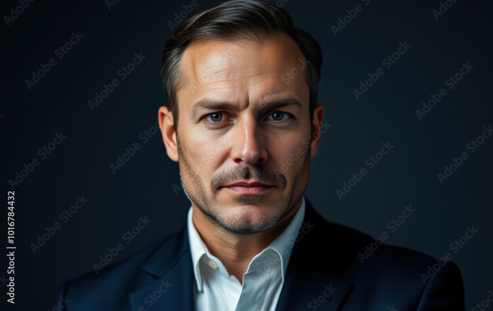 Corporate leader with focus and authority Corporate leader with focus and authority
