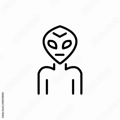 alien face icon sign vector