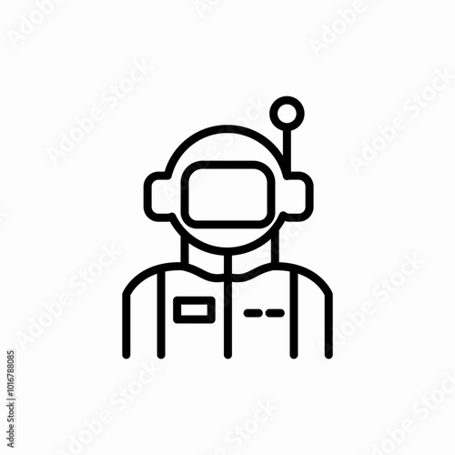 astronaut avatar icon sign vector