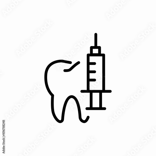 dental anesthesia icon sign vector