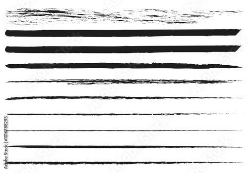 Trazados de lápiz de diferentes tipo y de color negro