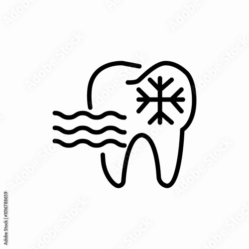 sensitive teeth icon sign vector