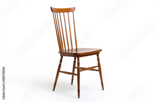 a wingback chair with high backrest and rolled arms photo