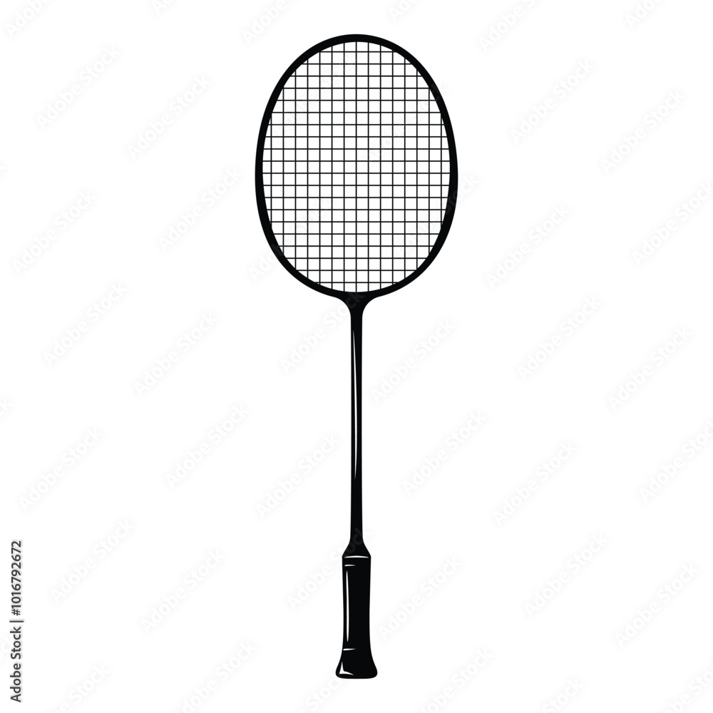 Badminton Racket Clipart Black Color Illustration Badminton Racket Clipart Black Color Illustration
