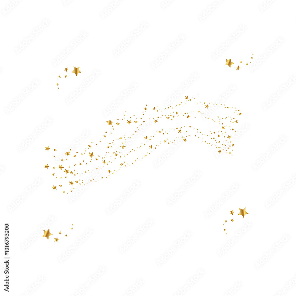 Fototapeta premium set Golden sparkles flowing