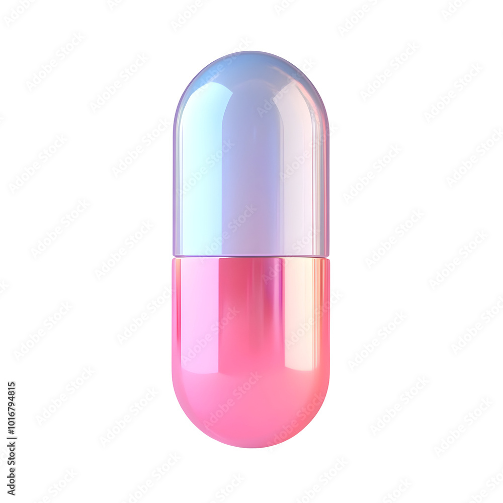 3d white and pink pill with transparent background 3d white and pink pill with transparent background