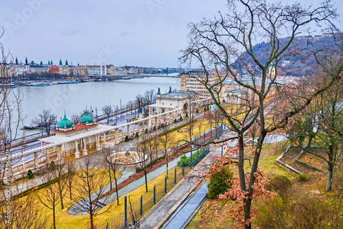 Obraz na płótnie Castle Garden Bazaar from the Castle Hill, Budapest, Hungary w salonie