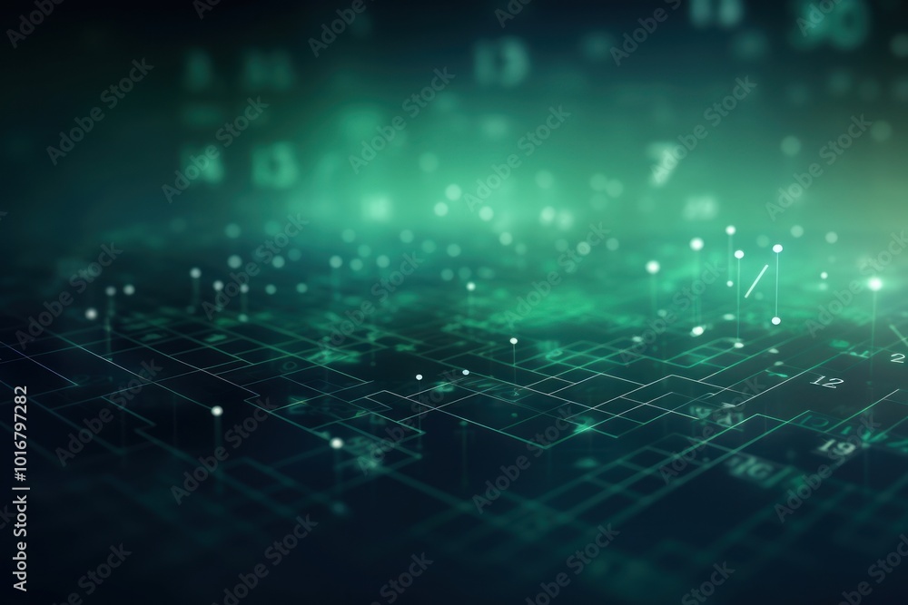 Obraz premium Math dark green background backgrounds technology futuristic.