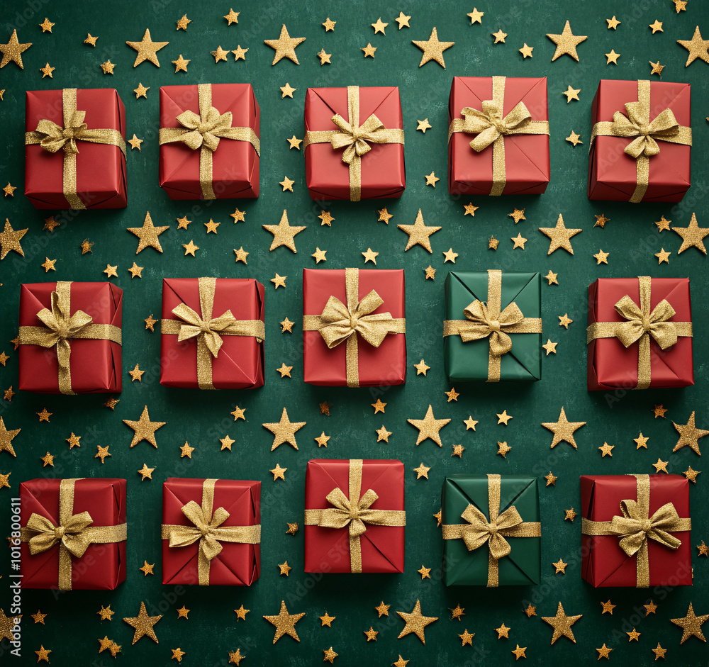 Fototapeta premium Christmas Gifts & Stars.